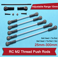 RC Push Rods M2 Thread + Link Rod End+Nut M2 Ball Joints Fit RC Car Plane Rudder