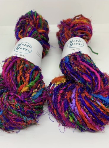 Sari silk yarn waste - silk,