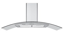 Cookology Curved Glass Cooker Hood 100cm Extractor Fan - S/Steel CGL100SS/A