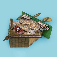 Vintage cuckoo clock wall clock wooden Black Forest clock cuckoo house clock