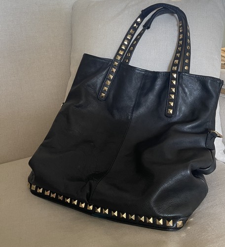 Zara black leather - zara, tote