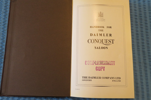 Daimler conquest saloon owners - conquest,