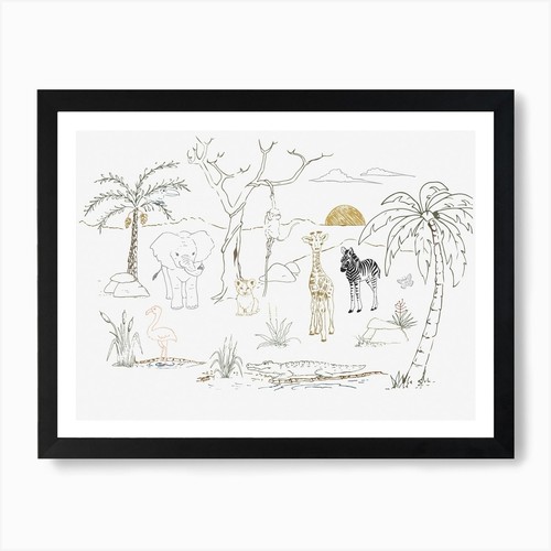Safari friends art print - art,
