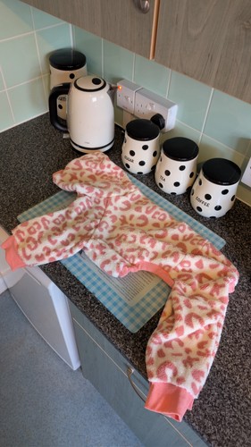 Pink jumpsuit whippet - |,