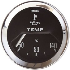 Smiths 50-140 Deg C Electric Oil Temp Gauge 52mm Chrome Bezel MGB Mini Triumph
