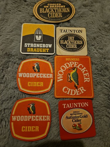 Vintage cider beer mats - cider,