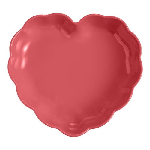 Emile henry heart - dish,, rose