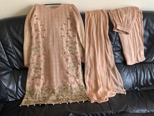 Pakistani Indian Salwar kameez Pakistani Dress Size Small 3pc Suit Embroidered