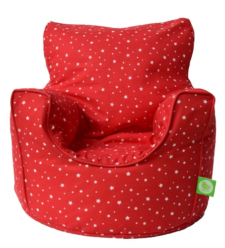 Cotton red stars bean bag - stars, arm