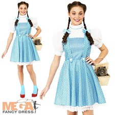 Wizard of Oz Dorothy Ladies Fancy Dress World Book Day Womens Adult Costume 6-16