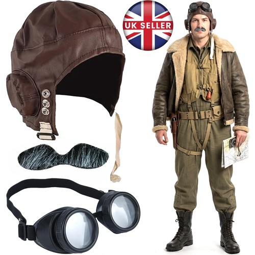 Ww2 flying helmet and goggles - ww2,