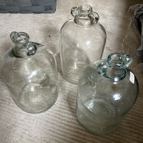 Vintage large glass demijohn - glass,