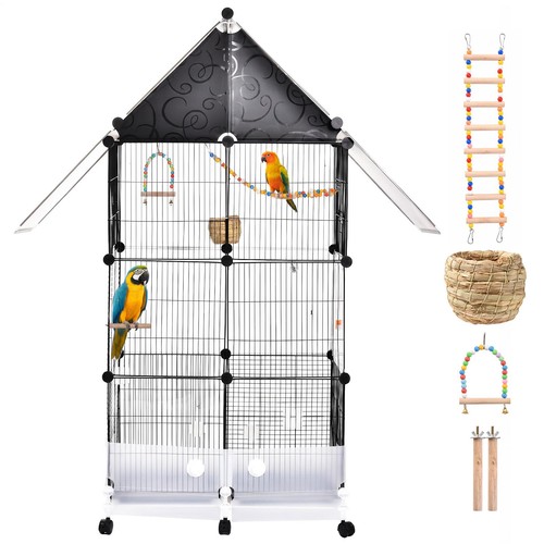 Large metal aviary - aviary, bird