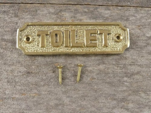 Gold toilet sign - sign, 4