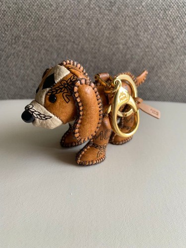 Mcm dog shaped leather charm - shaped,