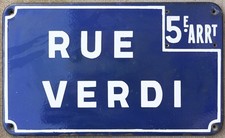 Large old French street sign