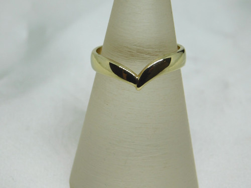 9ct gold plain half wishbone - 9ct,