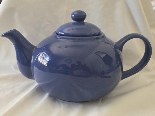 Large dark blue ceramic teapot - dark,