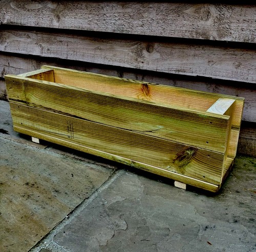 Long garden wooden - long, planter