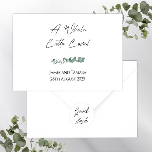 Personalised lottery wedding - lottery,