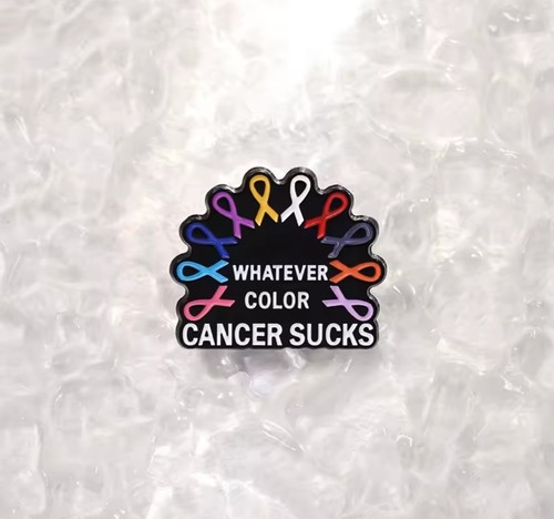 Cancer fighter awareness pin - fighter,