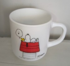 Vintage Snoopy Pyrex Mug Arcopal France “I HATE PEOPLE WHO SING IN THE MORNING”