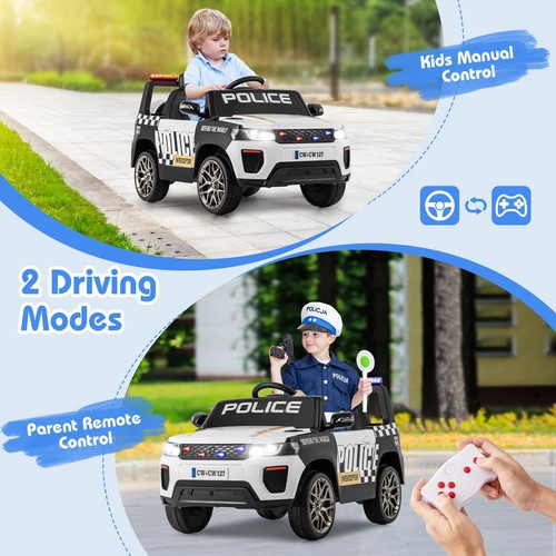 Battery powered cop car - powered, w/
