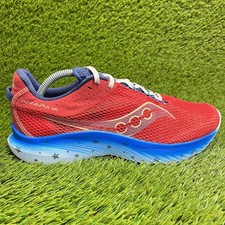 Saucony Kinvara 14 Mens Size 9.5 Red Blue White Athletic Running Shoes Sneakers