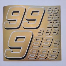 Gold brushed wWhite & blk #9's