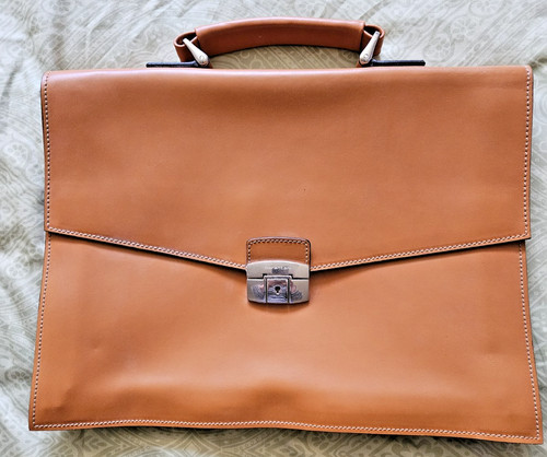 Barantani leather briefcase - barantani,