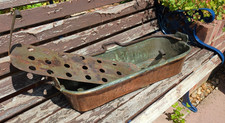 Antique Copper  Tin Lined Fish Kettle Planter Garden