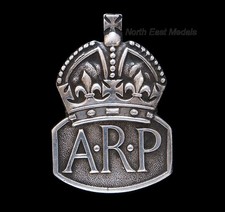 WW2 ARP Air Raid Precautions Silver Lapel Badge