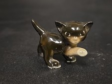 Retired Hagen Renaker Sassy Black Cat Kitten Vintage Ceramic Figurine