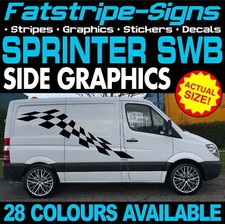 to fit MERCEDES SPRINTER SWB GRAPHICS STICKERS STRIPES RACE CAMPER VAN MOTORHOME