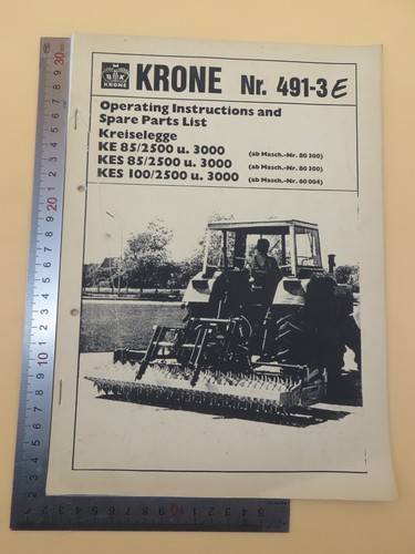 Krone 491 operating - krone,