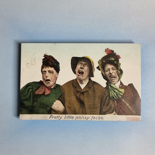 Comic postcard c1920 cross - postcard,