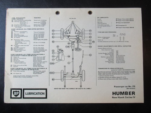 Humber new hawk series - -, bp
