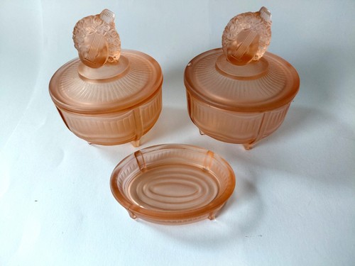 Walther art deco - pink, frosted