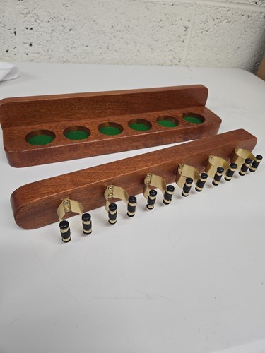 Wooden pool cue holder - wooden,