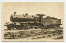 2.6.0. Mixed Traffic Engine No B 343 Vintage Steam Train Postcard S20