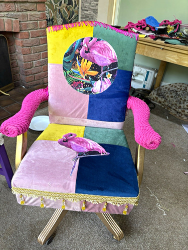 Patchwork upholstered armchair - patchwork,