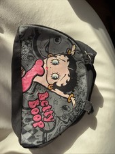 Vintage Small Betty Boop Canvas Handbag Black Inside Pockets