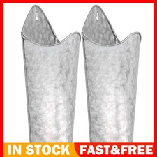 Set of 2 Iron Hanging Flower Pots Wall Planters Indoor Outdoor Decor 9x15x30cm