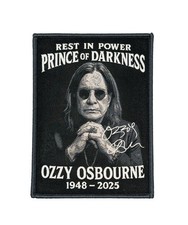Ozzy Osbourne Memorial Embroidered Patch "Prince of Darkness" Heavy Metal Badge