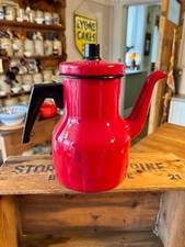 Vintage Red Enamel Coffee Pot