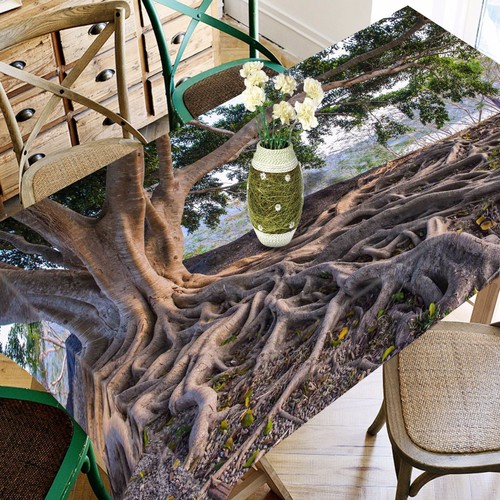 Tree root tablecloth table - root,