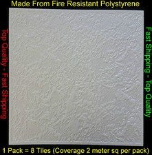 2M² Polystyrene Ceiling Tile Panel Flame Retardant Fire Resistant Luxembourg