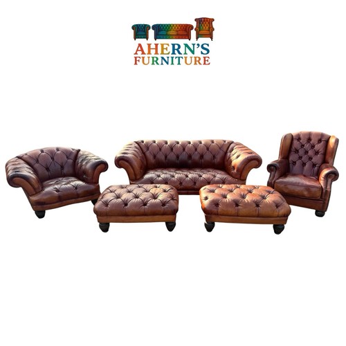 Tan leather tetrad oskar - oskar, sofa