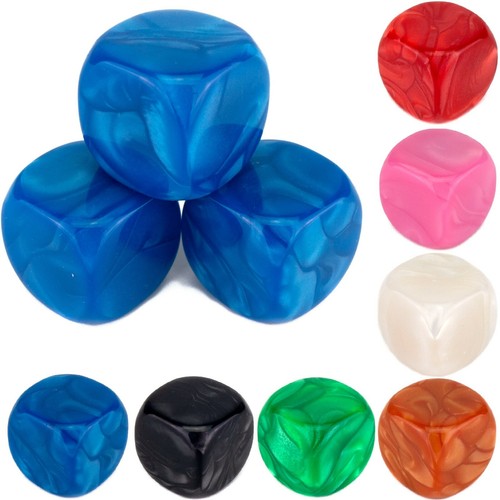 Blank dice pearl round corner - round,