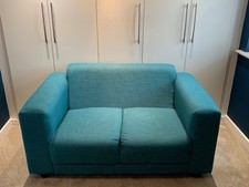 Blue Fabric 2-Seater Sofa 